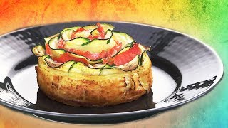 Zucchini Fingerfood aus dem Ofen  Rezept für Zucchini Blume im Blätterteig mit Käse und Lachs [upl. by Ignatius]