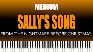 Sally’s Song – from The Nightmare Before Christmas  MEDIUM Piano Cover [upl. by Ennazus]