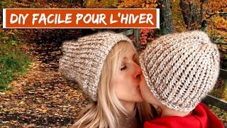 COMMENT REALISER UN BONNET AVEC LE TRICOTIN DE ACTION HYPER FACILE ET RAPIDE [upl. by Aihcats]