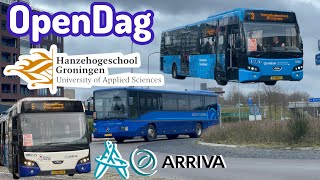 Evenement OpenDag Hanze Hogeschool Groningen met ARRIVA Pendelbussen [upl. by Einaled525]