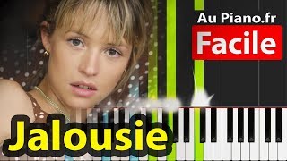 Angèle  Jalousie Piano Facile Paroles Karaoké [upl. by Aekim]