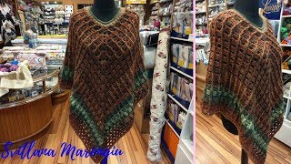 Tutorial Uncinetto  Poncho quotAutunnoquot alluncinetto [upl. by Leatrice]