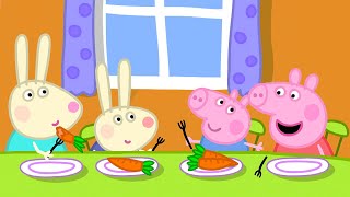 Dinner At Rebecca Rabbits House 🥕  Peppa Pig Official Full Episodes [upl. by Ecnahc]