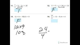 27 True or False Inequalities [upl. by Maribelle]