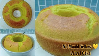 Yellow valvet cake recipe  yellow valvet cake  no Mould Yellow velvet cake [upl. by Fullerton]