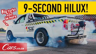 The 9second 2JZ Hilux  Fully built big turbo  Introducing the Draglux [upl. by Noiramaj146]