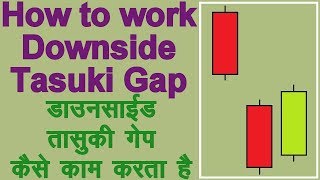 How to use Downside Tasuki Gap Bearish Continuation Candlestick Pattern in Hindi [upl. by Nathalie604]