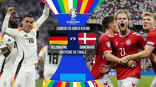 🇩🇪 Allemagne vs Danemark 🇩🇰 en Direct  Euro 2024 [upl. by Nikita]