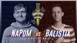 Napom vs Balistix  Beatbox Legends Championships 2019  Top 8 [upl. by Bac]