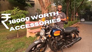 Royal Enfield Interceptor 650 accessories II I added accessories to my dream bike II [upl. by Batory]