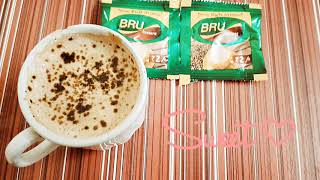 How to make BRU coffee  Instant coffee  कॉफी कशी बनवायची ☕ [upl. by Keram249]