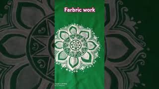 Fabric work on tablecloth fabric fabricpainting shorts youtubeshorts trending [upl. by Simpson387]