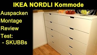 IKEA NORDLI Kommode  Auspacken Montage Zusammenbau Review und Test von SKUBBs Deutsch [upl. by Earb710]