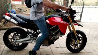 Aprilia Dorsoduro 750 SM Titanium Exhaust Sound [upl. by Meingoldas]