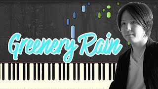 🎹Greenery Rain  The Garden of Words Piano Tutorial Synthesia❤️♫ [upl. by Neelrac]