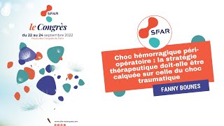 Choc hémorragique périopératoire  FBOUNES  SFAR [upl. by Yraeg255]