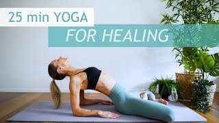 25 MIN YOGA FOR HEALING  Gentle Full Body Stretch Calming amp Soulful [upl. by Cumine392]