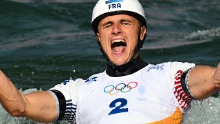 JO Paris 2024  le Français Nicolas Gestin champion olympique de canoë slalom [upl. by Kirtap232]