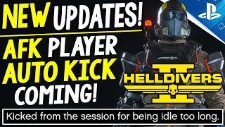 NEW Helldivers 2 Updates AFK Auto Kick on the Way  More Helldivers 2 News [upl. by Aiyram]