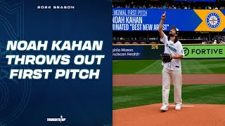 Noah Kahan Throws Out The First Pitch At Mariners Game [upl. by Noryahs]