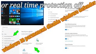 window10 windows defender permanent off kaise kare full solution devicecare divicecare computer [upl. by Aifos670]