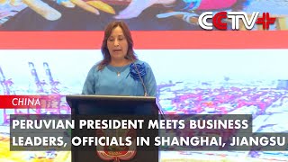 Peruvian President Meets Business Leaders Officials in Shanghai Jiangsu [upl. by Carry]