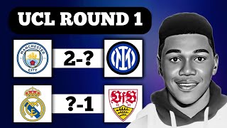 Uefa Champions League Round 1 Predictions amp Correct Score  Manchester City VS Inter Milan [upl. by Wagstaff]