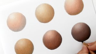 How To Blend and Layer Skin Tones with Colored Pencils [upl. by Ayeki]