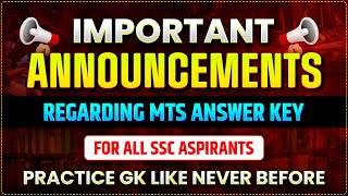 PRACTICE SSC GK LIKE NEVER BEFORE  IMPORTANT ANNOUNCEMENTS [upl. by Lledrac476]