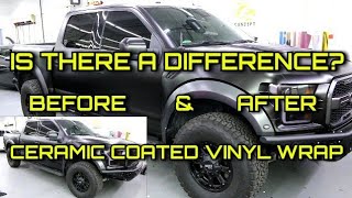 CERAMIC COATED SATIN BLACK WRAP BEFORE AND AFTER WALKAROUND FORD RAPTOR [upl. by Rawlinson]