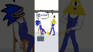 Bill Cipher disturb shin sonic Gravity Falls billcipher animationmeme [upl. by Mcroberts]