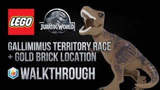 LEGO Jurassic World Gallimimus Territory Race Walkthrough Gold Brick Location [upl. by Grissom]