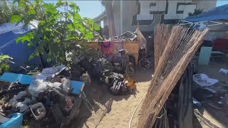 City of San Diego clears massive encampment known as the island under I5 freeway [upl. by Mildrid397]