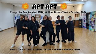 APT APT  LINE DANCE Demo by Ladies in Black Choreo by Jun Andrizal INA amp Nani Bram INA  Oct24 [upl. by Dilks]