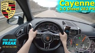 2016 Porsche Cayenne Diesel Tiptronic S 262 PS TOP SPEED AUTOBAHN DRIVE POV [upl. by Melosa]