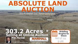 Absolute Land Auction  3032 Acres  Norton County KS [upl. by Afesoj]