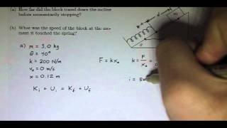 Conservation of Mechanical Energy  Problem 1 Part a [upl. by Yehtomit]