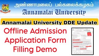 Annamalai University CDOE Offline Admission Procedure How to Fill Application Form [upl. by Bickart]