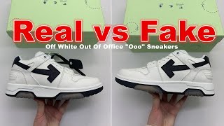 Real vs Fake OffWhite Out Of Office OOO sneakers Comparison from Suplook [upl. by Airpac]