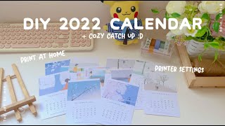 How to make desk calendars at home 🖨 printer settings using Canon Pixma 🌼 sticker business vlog [upl. by Zeuqram]