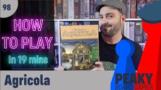 How to play Agricola board game  Full teach  Peaky Boardgamer [upl. by Bathesda]