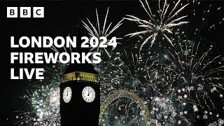 Happy New Year Live 🎆 London Fireworks 2024 🔴 BBC [upl. by Othello]