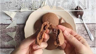 Grisbì vegani  biscotti al cioccolato dal cuore morbido [upl. by Yusuk]