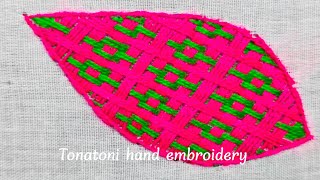 bordados a mano paso a pasoleaf stitch embroidery bordados de flores [upl. by Lael]