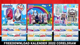 FREE DOWNLOAD TEMPLATE KALENDER TAHUN 2022 [upl. by Lehcyar456]