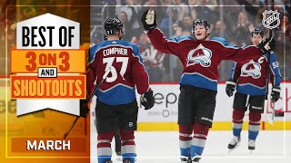 Best 3on3 Overtime and Shootout Moments from March  NHL [upl. by Aoket]