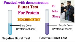 Biuret Test For Protein Estimation For Peptide linkages Biochemistry [upl. by Christos23]