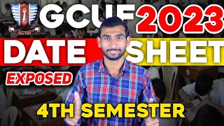 Date Sheet Exposed 4th Semester Affiliated Colleges GCUF [upl. by Runkel]