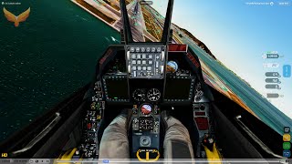 GeoFS Flight Simulator F16 San Francisco 3 landings and a flight up Columbus Ave [upl. by Acinoj921]