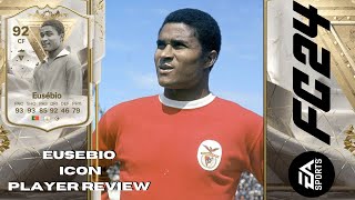 Eusebio  92  Centurion Icon Player Review  EA FC24 Ultimate Team [upl. by Cassey]